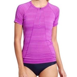 Athleta Pacifica UPF Top 1/2 Zip Short Sleeve